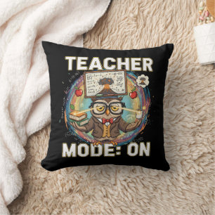 Teacher Mode: ON – Funny Owl Teacher Design Cushion