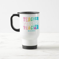 Teacher Modern Rainbow Colours Personalised Name