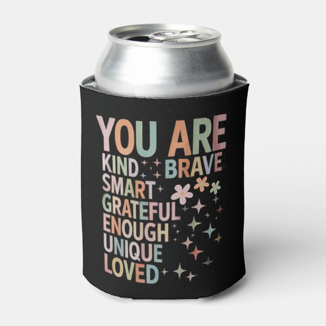 Teacher Motivational First Day Back to School Can Cooler (Can Front)