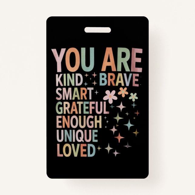 Teacher Motivational First Day Back to School ID Badge (Front)