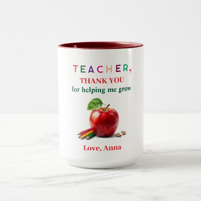 Teacher Mug Gift – Thank You Message (Center)