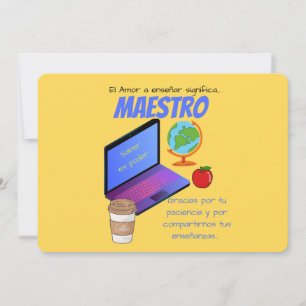 Teacher mug maestro quote invitation