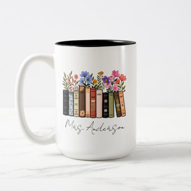 Teacher mug Personalised Reading mug Custom Teache (Left)