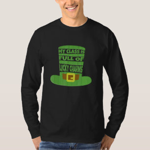 Teacher My Class Is Full Of Lucky Charms Embroider T-Shirt
