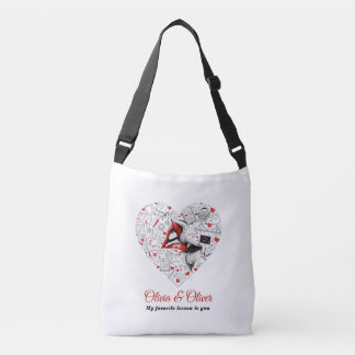 Teacher My Favorite Lesson Valentine Crossbody Bag