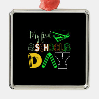 Teacher My First School Day Metal Tree Decoration