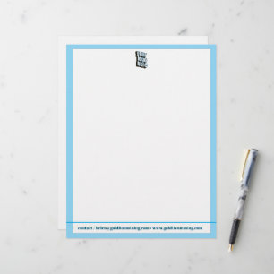 Teacher name elegant quote modern white frame custom letterhead
