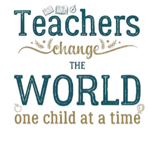 Teacher name elegant quote modern white frame custom letterhead