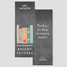 Teacher Name Gift Pastel Books Quote Chalkboard