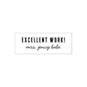 Teacher Name Great Job Encouragement Design Self-inking Stamp