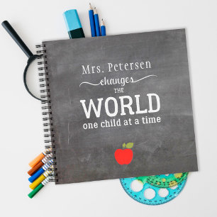 Teacher name personalised blackboard notebook