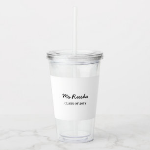 Teacher Name Personalised Class of Year Gift Acrylic Tumbler