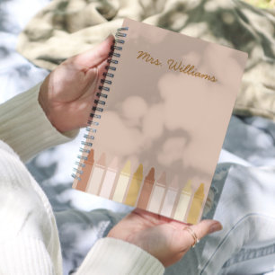 Teacher Name Planner   Trendy Boho Crayons