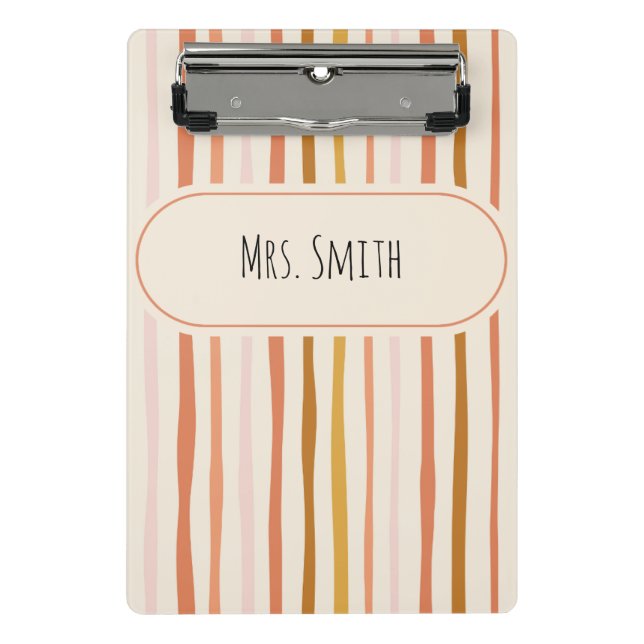 teacher notebook, personalised teacher gift, custo mini clipboard (Front)