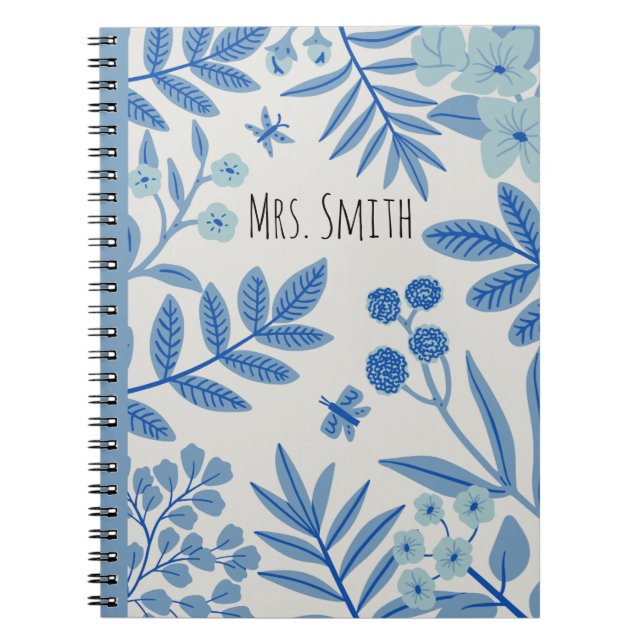 teacher notebook, personalised teacher gift, custo notebook (Front)