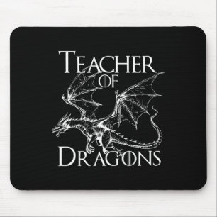 Teacher Of Dragons Funny Quotes Bookish Book Lover Mouse Pad