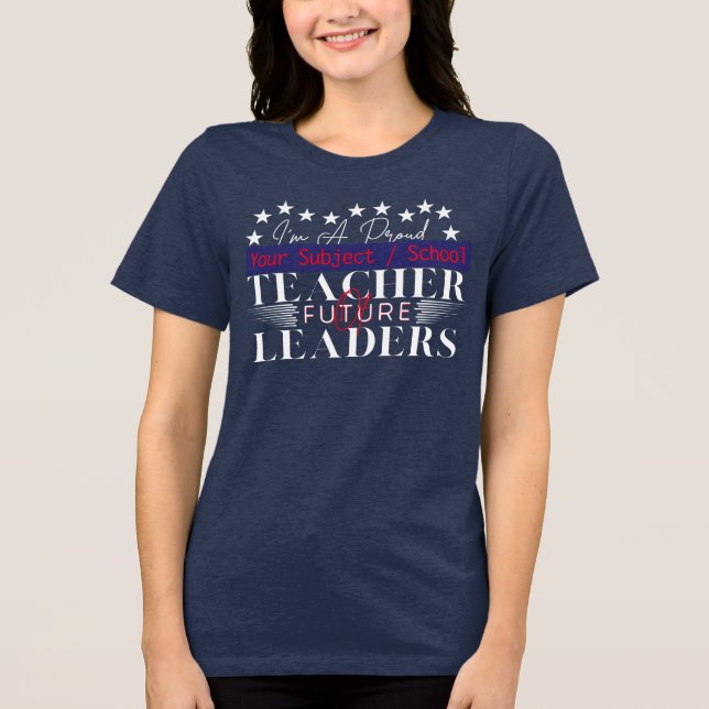 Teacher of Future Leaders - Teacher Retirement Tri-Blend Shirt (Front)