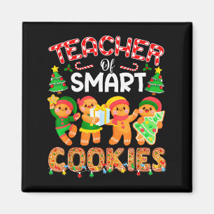 Teacher Of Smart Cookies Christmas Cute Gingerbrea Magnet