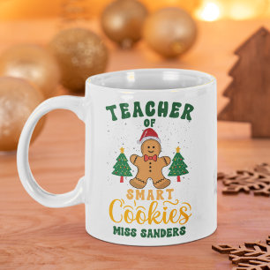 Teacher of Smart Cookies Funny Teacher Christmas Coffee Mug