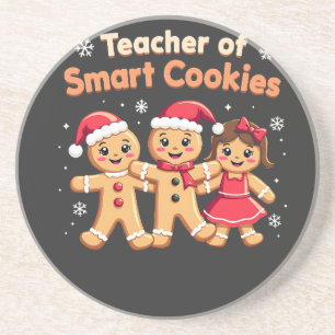 Teacher of Smart Cookies Teaching Christmas Ginger Coaster