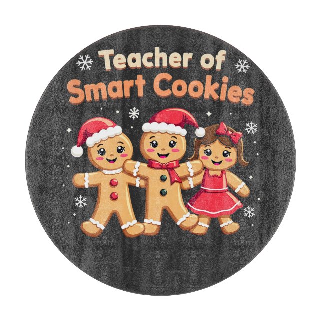 Teacher of Smart Cookies Teaching Christmas Ginger Cutting Board (Front)