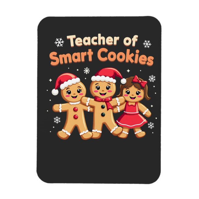 Teacher of Smart Cookies Teaching Christmas Ginger Magnet (Vertical)