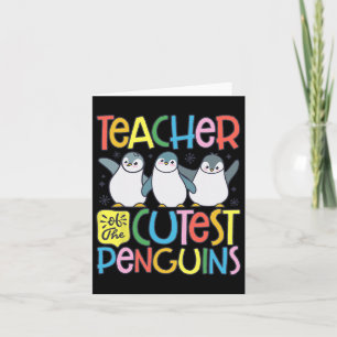 Teacher Of The Cutest Penguins Funny Penguin Back Card