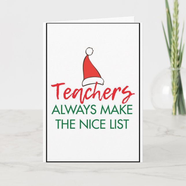 **TEACHER OF THE YEAR** MERRY CHRISTMAS TO YOU! HOLIDAY CARD (Front)