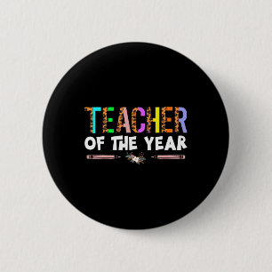 Teacher Of The Year Party Gift Teacher Appreciatio 6 Cm Round Badge