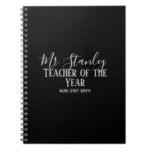 Teacher of the Year Personalised Modern Text Gift