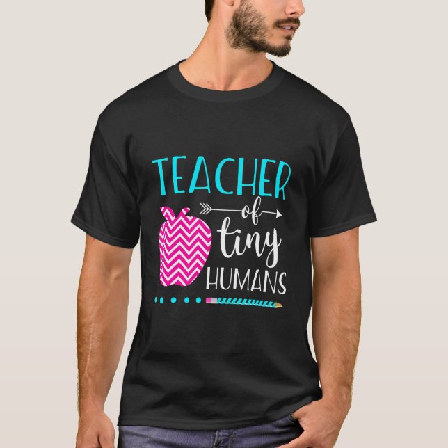 Teacher Of Tiny Humans Long Sleeve Shirt Preschool (Front)
