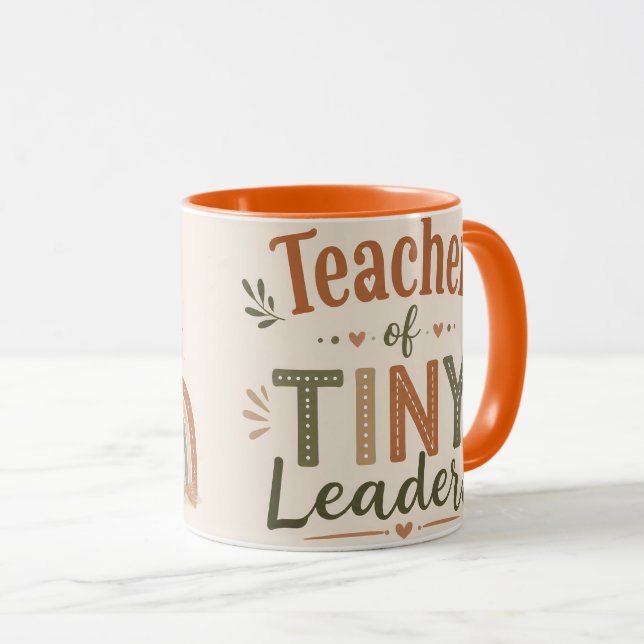 Teacher of Tiny Leaders Mug – Educator Gift (Front Right)