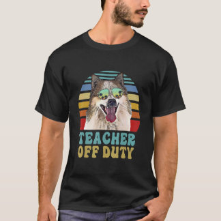 Teacher Off Duty  Icelandic Sheepdog Dog Summer T-Shirt