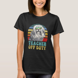 Teacher Off Duty  Lowchen Dog Summer T-Shirt