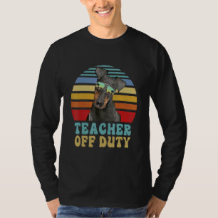Teacher Off Duty  Manchester Terrier Dog Summer T-Shirt