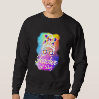 Teacher Off Duty Summer Vacation Bandanna Teacher  Sweatshirt
