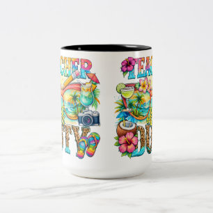 Teacher off duty Two-Tone coffee mug