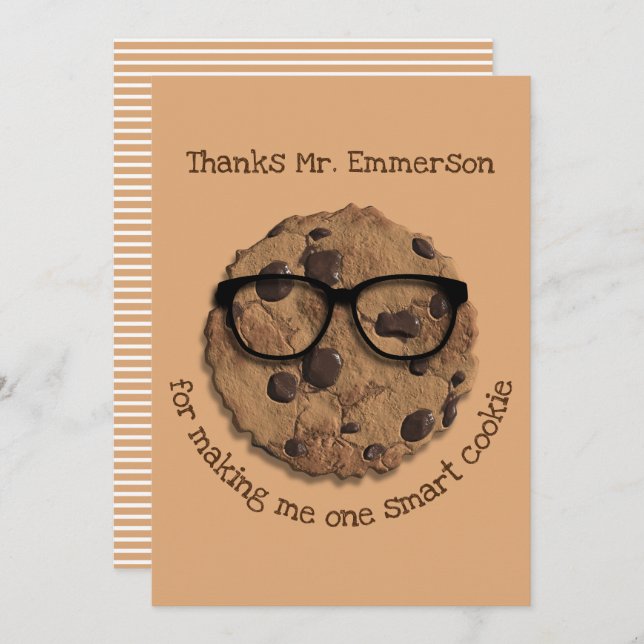 Teacher One Smart Cookie Thank You Card (Front/Back)