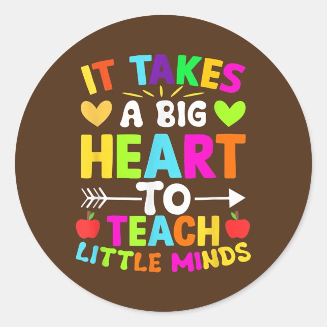 Teacher Outfit for Teacher Appreciation Cool Classic Round Sticker (Front)