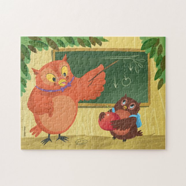 Teacher Owl and Student Jigsaw Puzzle (Horizontal)