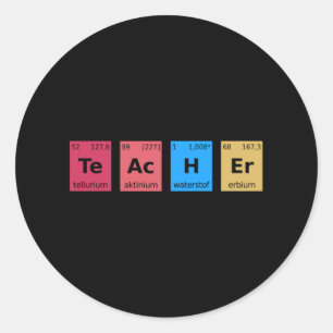 Teacher Periodic Table Classic Round Sticker
