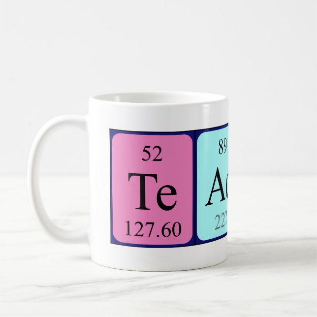 Teacher periodic table name mug (Left)