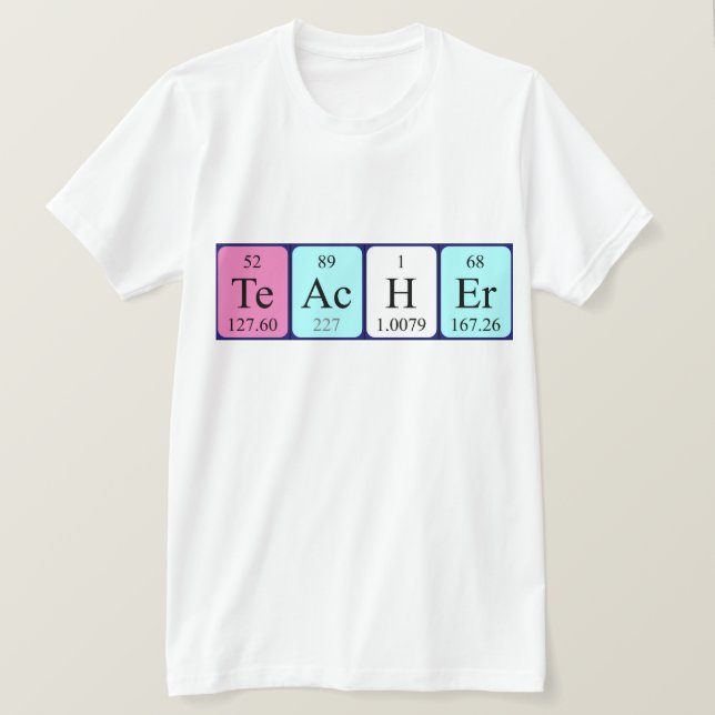 Teacher periodic table name shirt (Design Front)