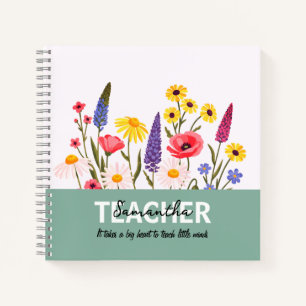 Teacher Personalised Name Phrase Notebook Gift