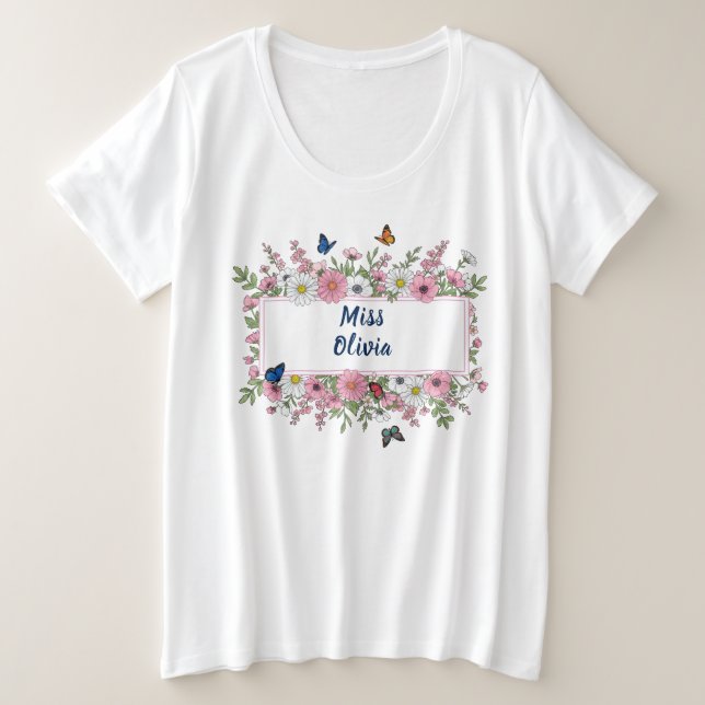 Teacher Personalised Name School Shirt Gift (Design Front)