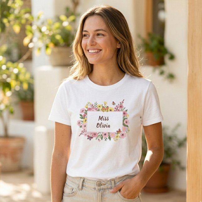 Teacher Personalised Name School Shirt Gift (Creator Uploaded)