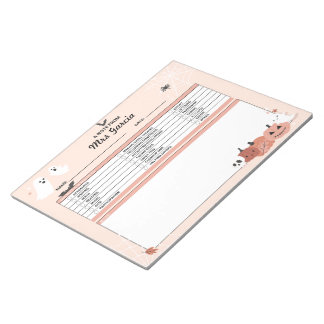 Teacher Personalised Notepad, Note From Teacher