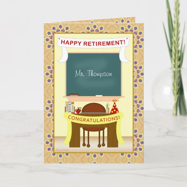 Teacher Personalised Retirement Party Invitation (Front)