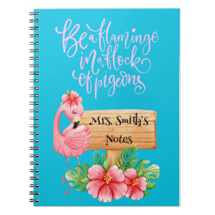 TEACHER PERSONALIZED FLAMINGO NOTEBOOK