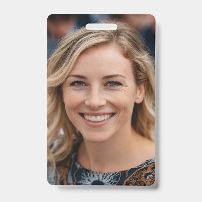Teacher Photo Customize Personalize ID Badge (Front)